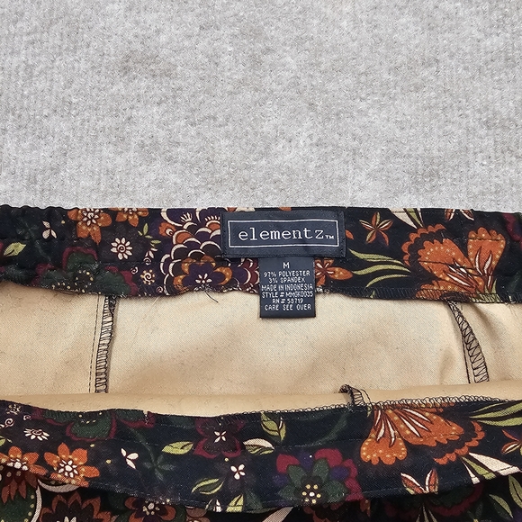 Elementz Women’s Floral Midi Skirt M Cottagecore Boho A-Line Earthy Colors - Picture 5 of 10
